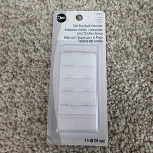 Dritz Soft Bra-Back Extender 2 Hook White 1.5 Inch 38mm 56648-9